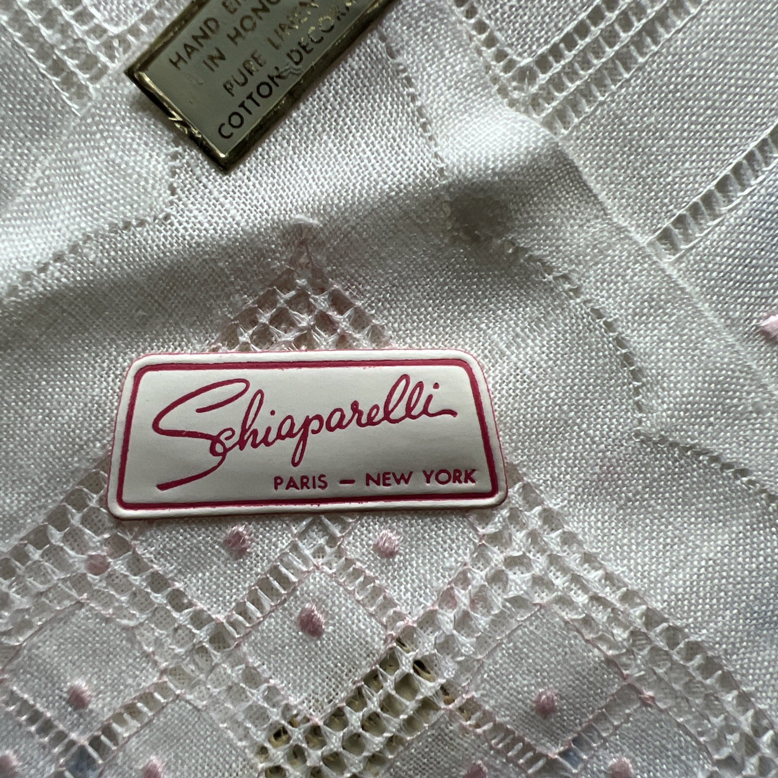 Vintage SCHIAPARELLI Handkerchiefs In Original Box.