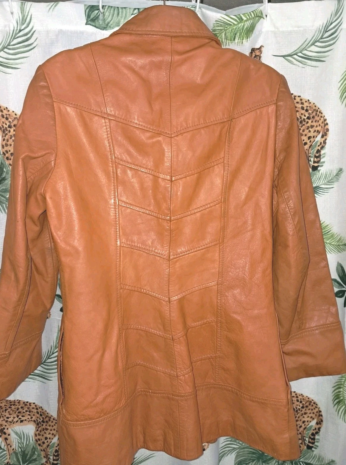 Vintage 1970’s Montgomery Ward The Tannery Brown Leather Jacket Women Size 7/8