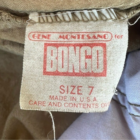 VTG 80s 90s BONGO High Waist Pleated Mom Pants Tapered Sz 7 USA Parachute Style