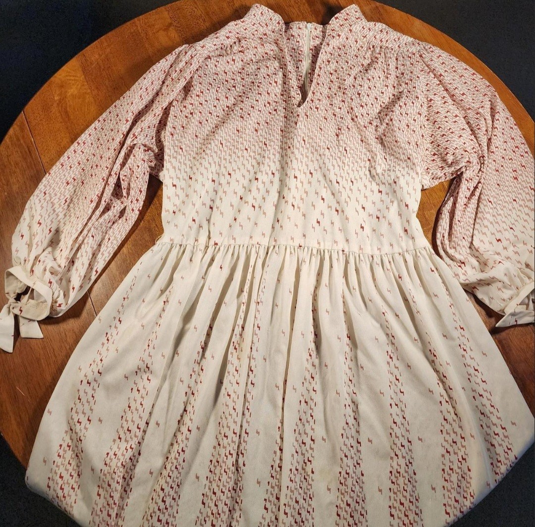 VTG 60s 70s Willi of California Dress Size S Abstract Print Retro Mod