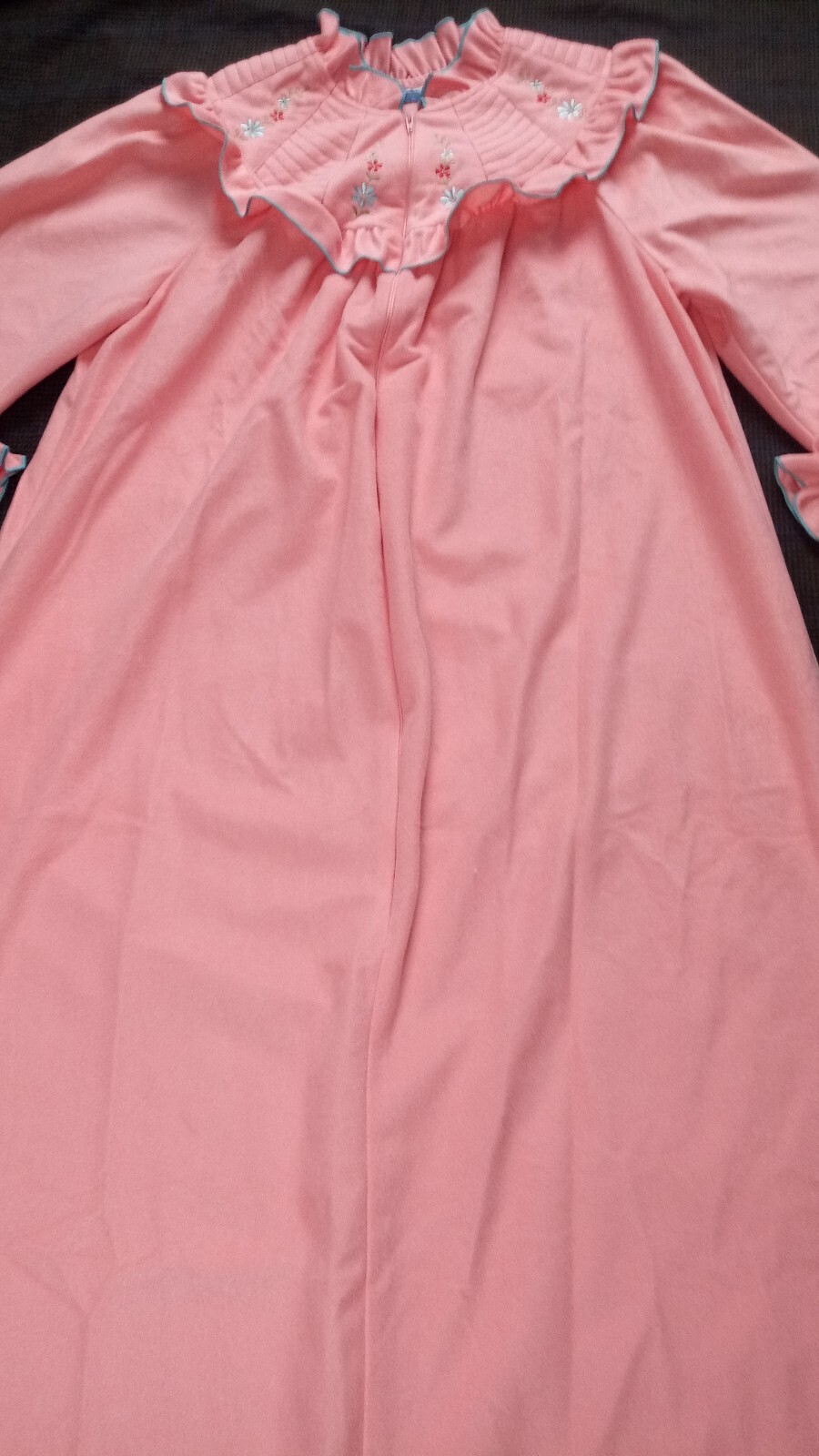 Vintage Lara Dee By Charm Women’s L Peach Pink Warm Zip Lounge Robe Housecoat