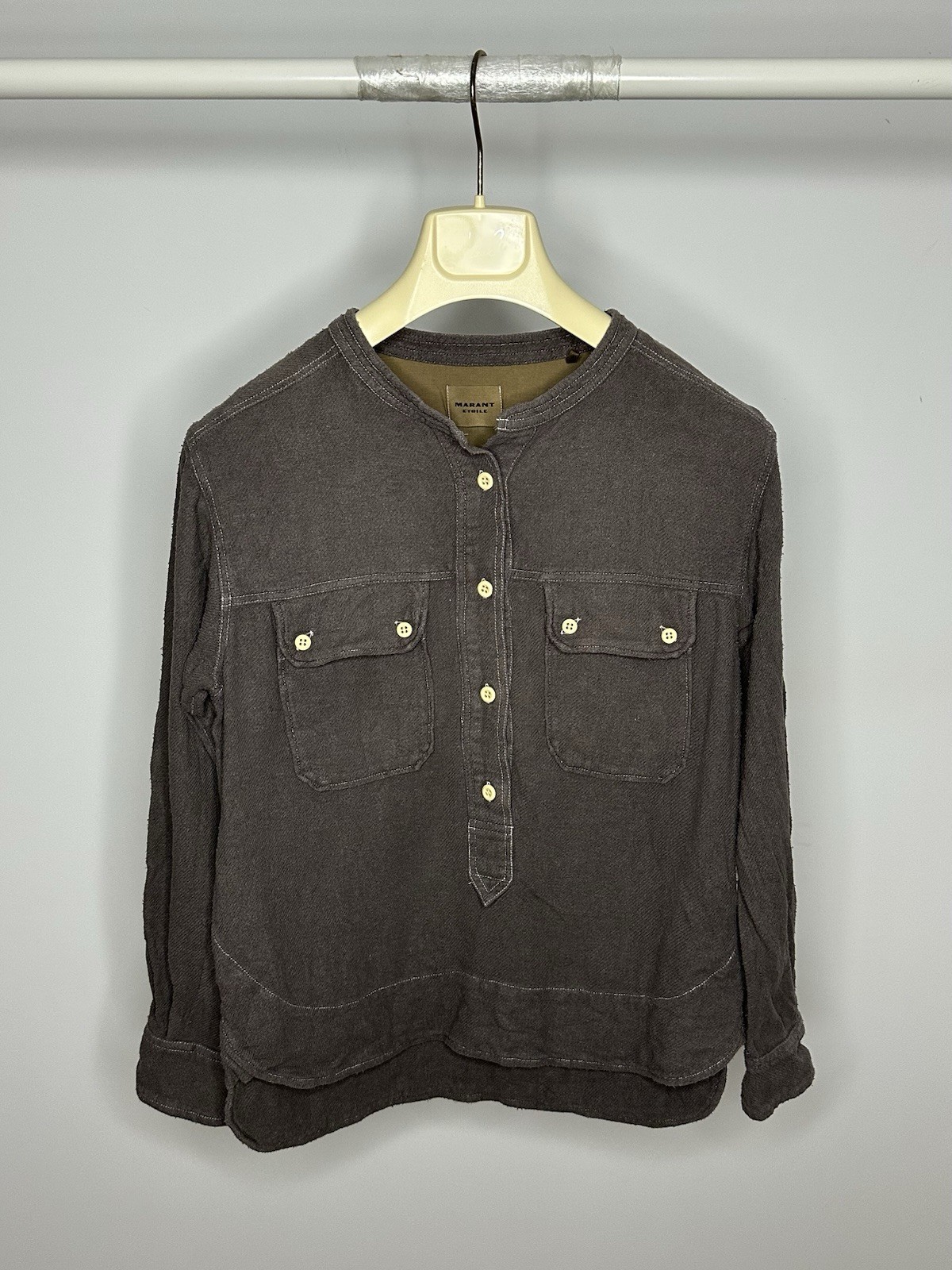 Isabel Morant Etoile Women Shirt Cotton Size 34 Brown