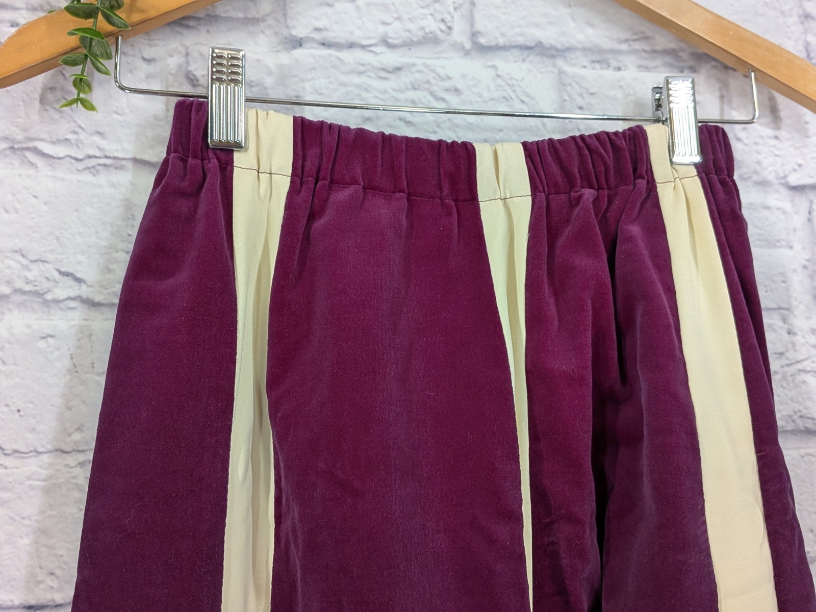 COLOR WOW😍Chessa Davis Vntg 70s Velvet Full Maxi Skirt Lace Lined Boho Made USA
