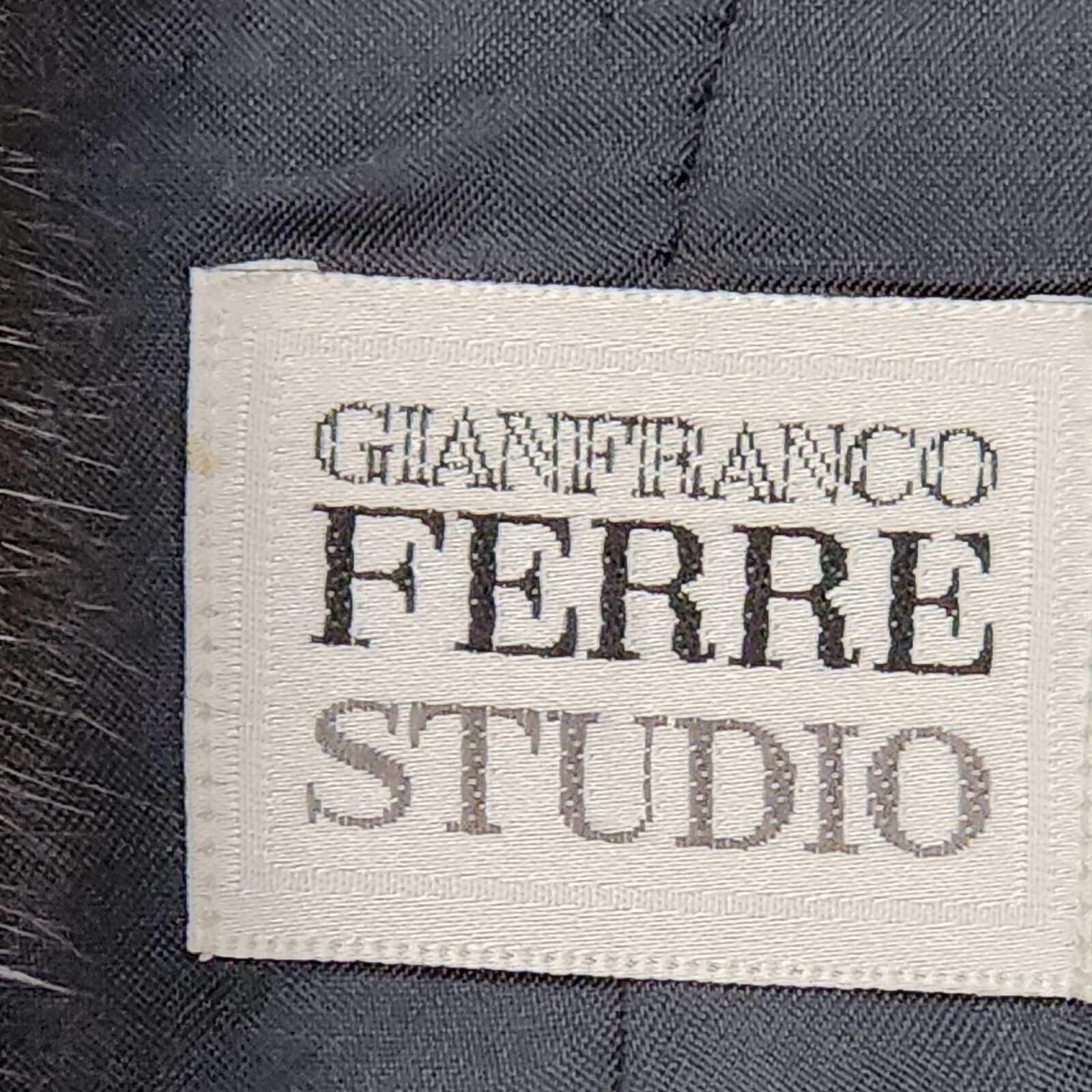 GianFranco Ferre 1980s Vintage Black Long Wool Dress Coat w Fur Trim ALTERED M/L