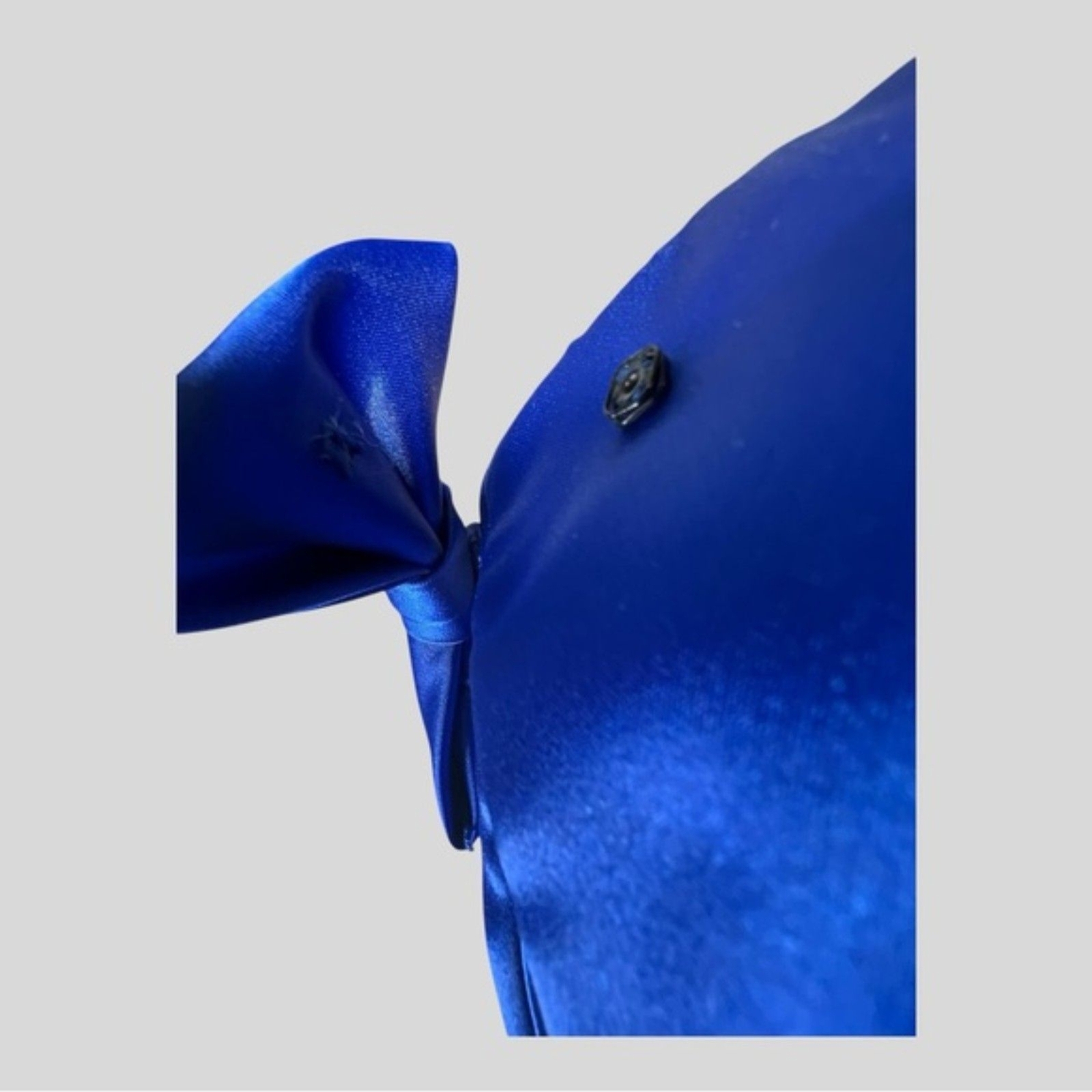 S.G. Gilbert Royal Blue Satin Backless Dress – Size 4
