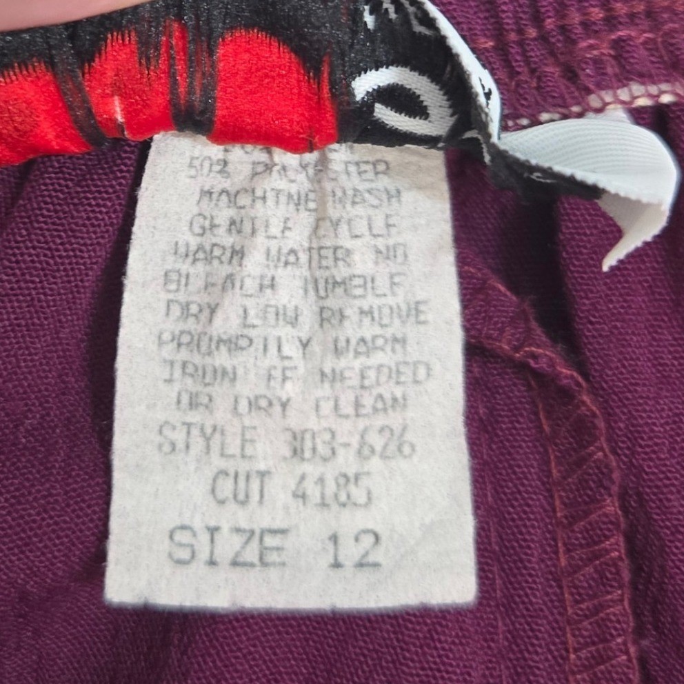 Vintage 80s Briggs New York Culottes Pants Skirt Womens 4 Purple Split Pleated
