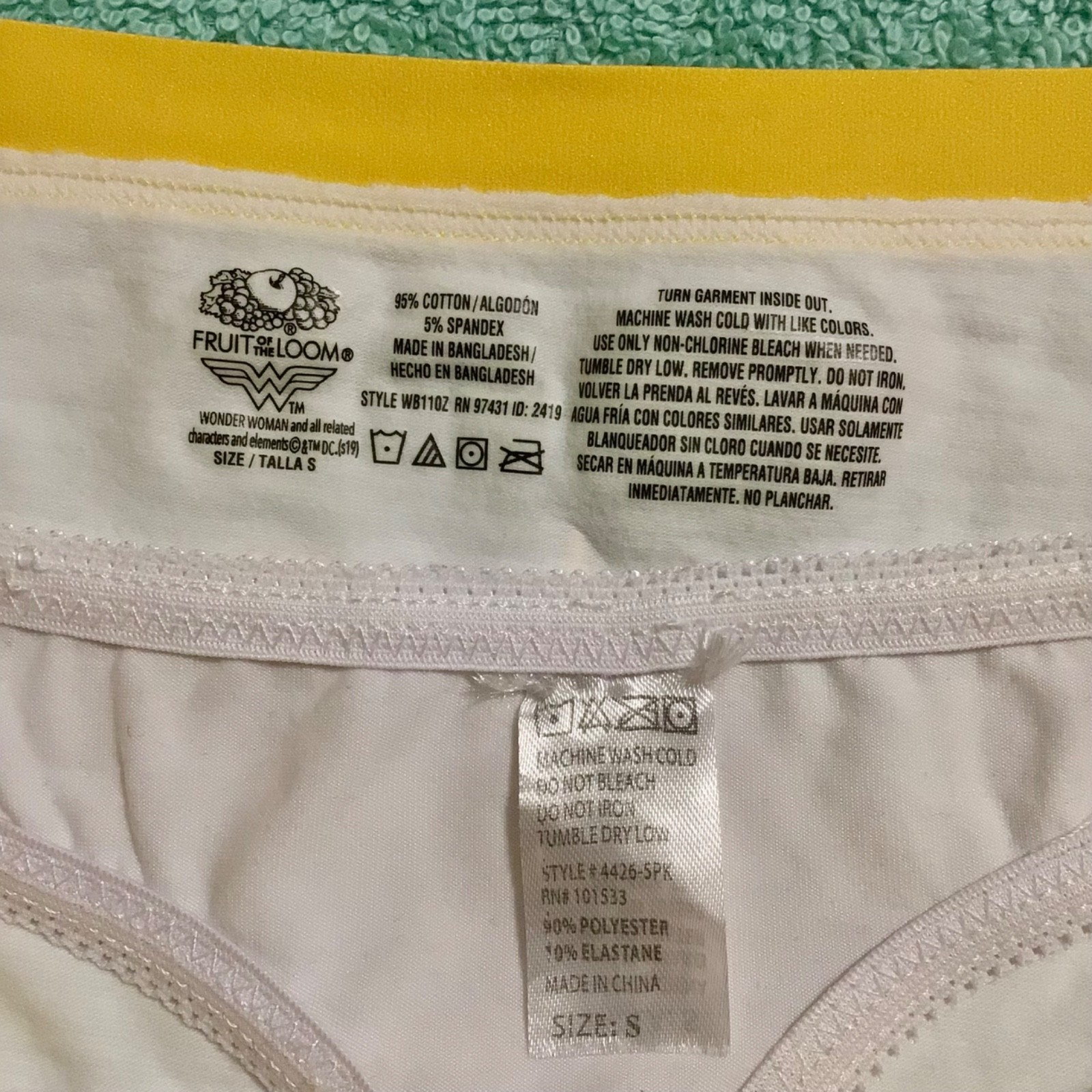 2Pc Lot Wonder Woman Panties Bikini Thong Panty SMALL Sweet Teen Girl Lingerie