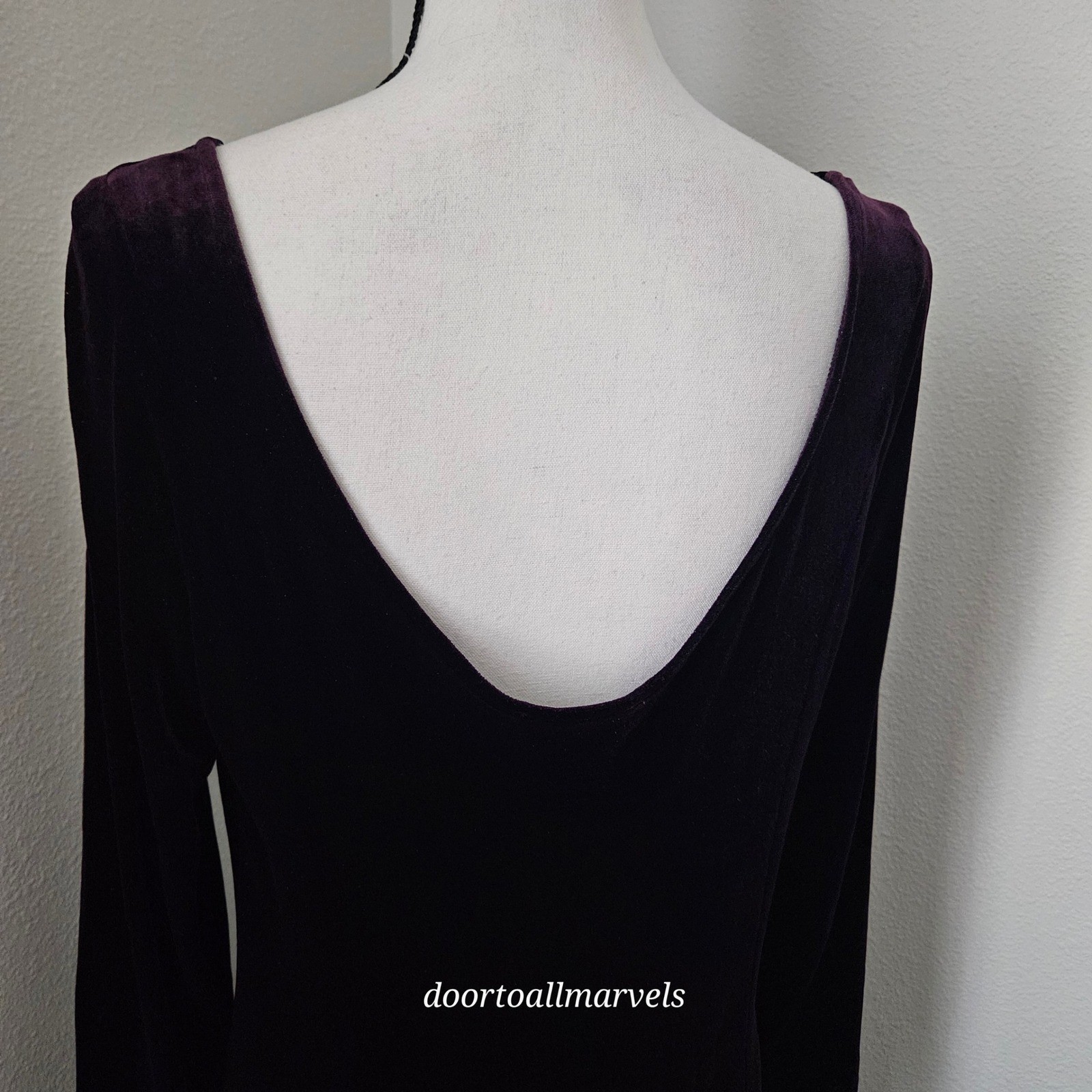 VTG Bruno Duluc Kush Velvet Maxi Dress Purple sz L? Renfest Whimsigoth Romantic