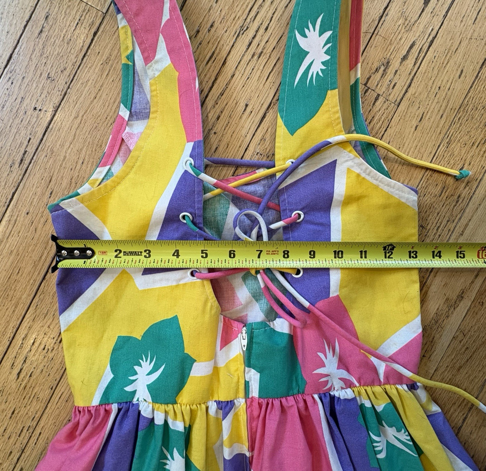 Vintage Jenni Multicolor Geometric Dress Medium Scoop Neck Sleeveless