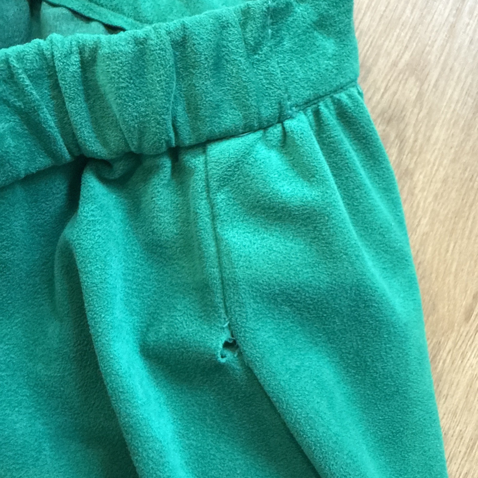 Vintage Roth LeCover Ultrasuede Skirt Suit Green Petite 6 Union Made USA