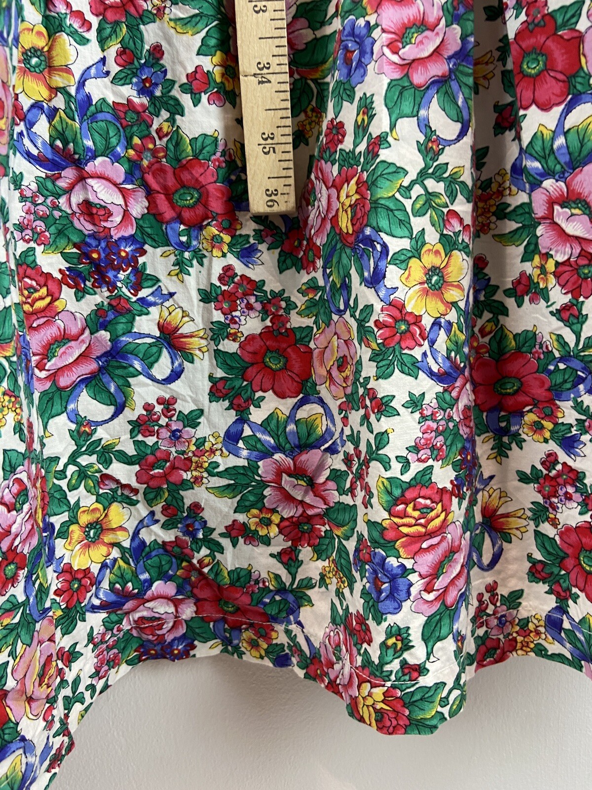 Vintage Womens Multicolor Sleeveless Floral House dress Pilgrim Collar Size 2X