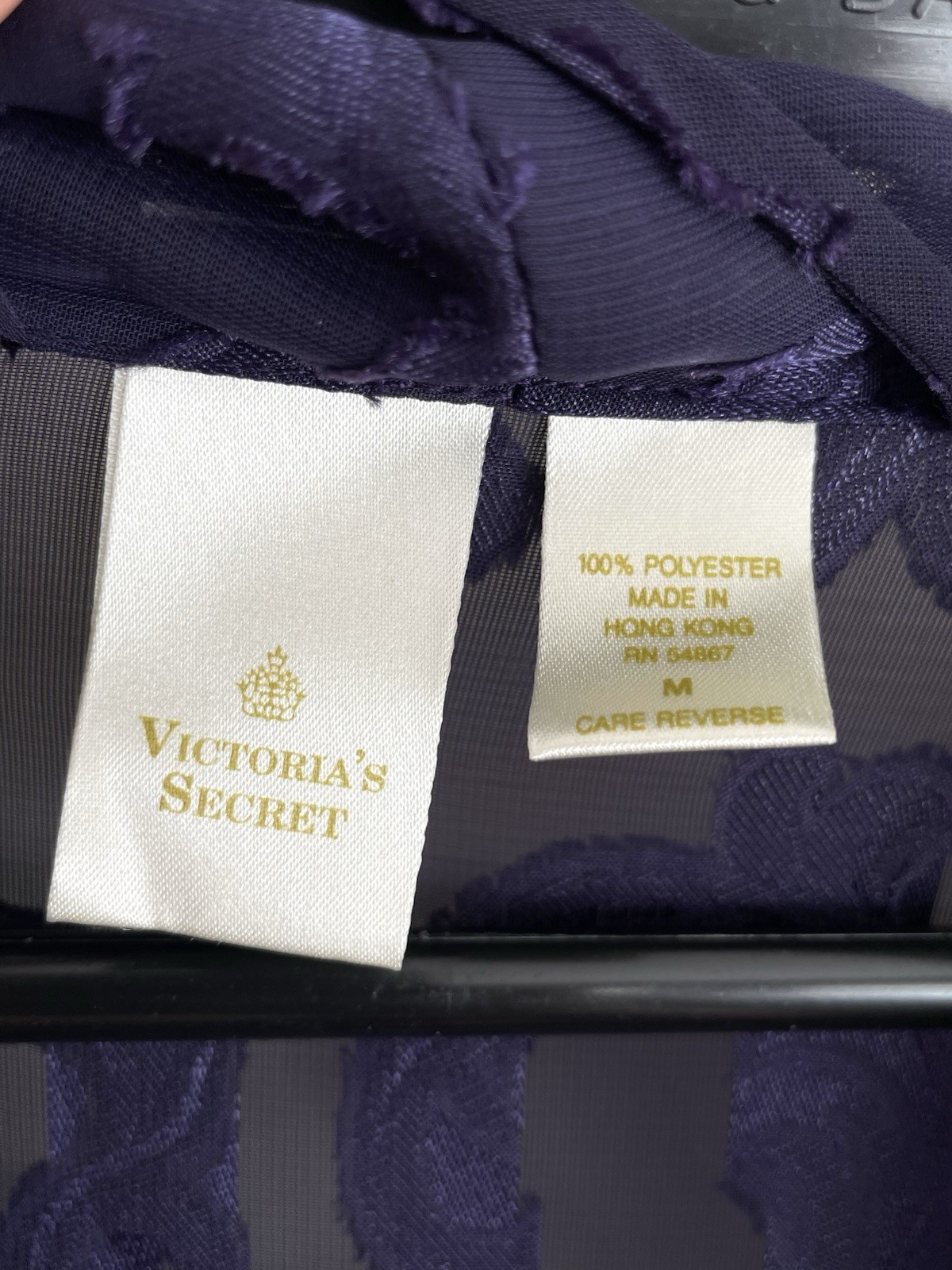 Vintage Victoria’s Secret Purple Lace Nightgown and Robe Set Womens Size Medium