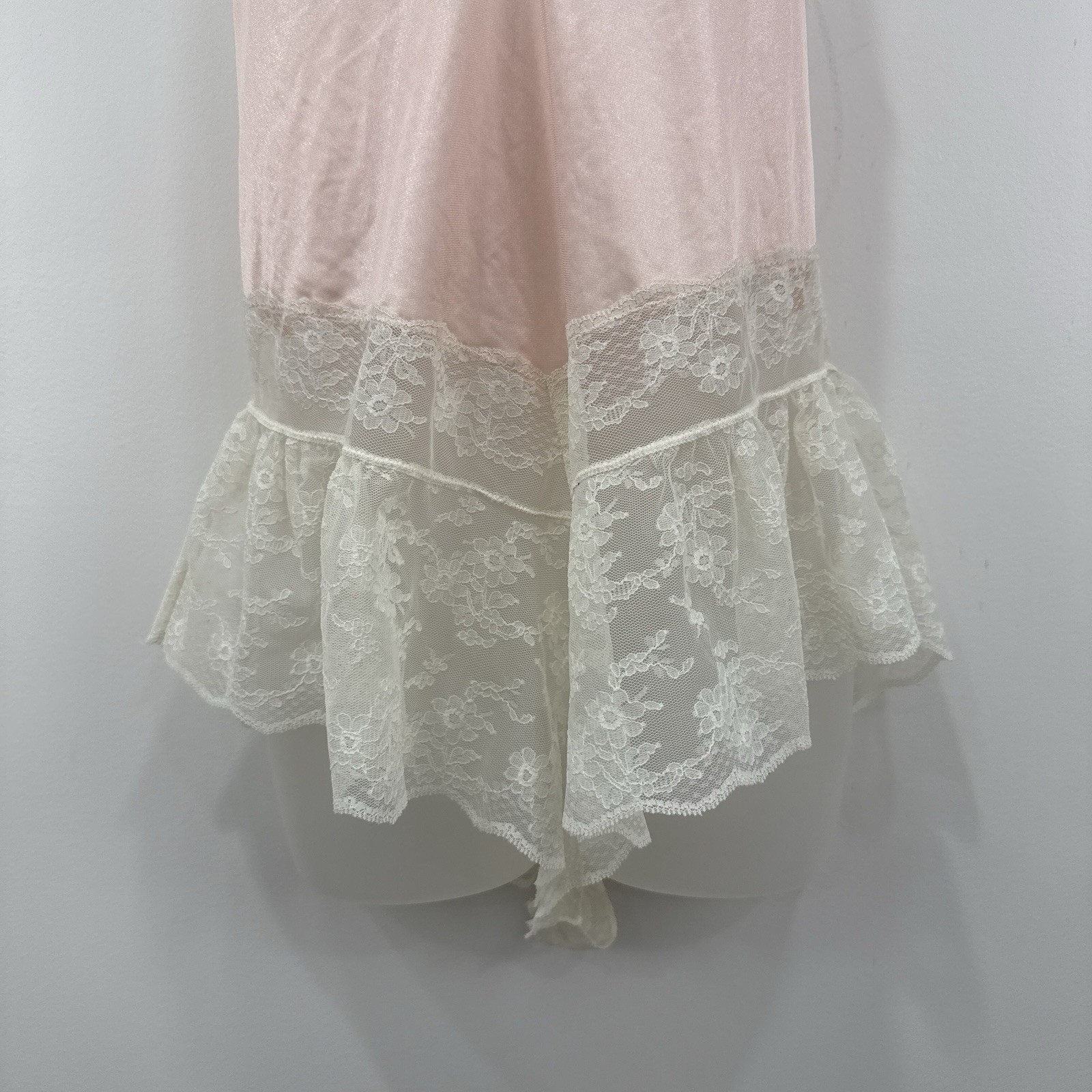 VTG Gilead Bodysuit M Pink Lace M Fairy Dainty Balletcore Victorian Coquette USA