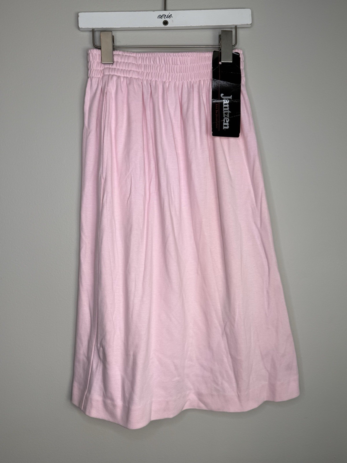 Vintage Women Pink Jantzen Skirt Elastic Waist Midi Length USA NWT Size 8 J