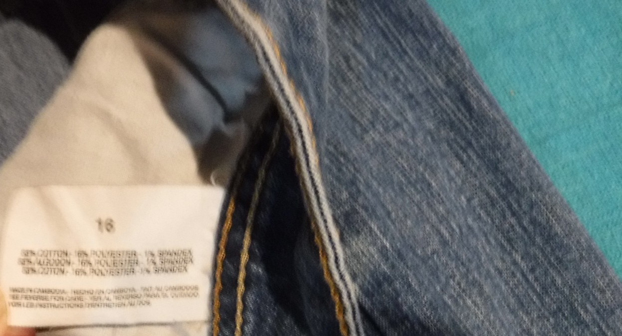Code Bleu Classic Denim Skirt CLASSIC DISTRESSED DENIM SKIRT SZ 16