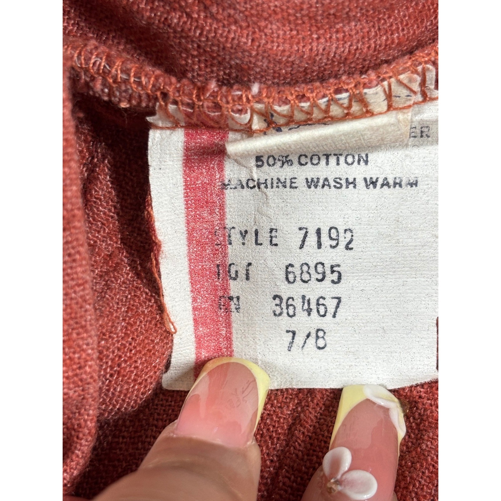 Vintage High Waisted Wide Leg Flare Trousers Coral Orange 7192 Size 7/8 25 Waist