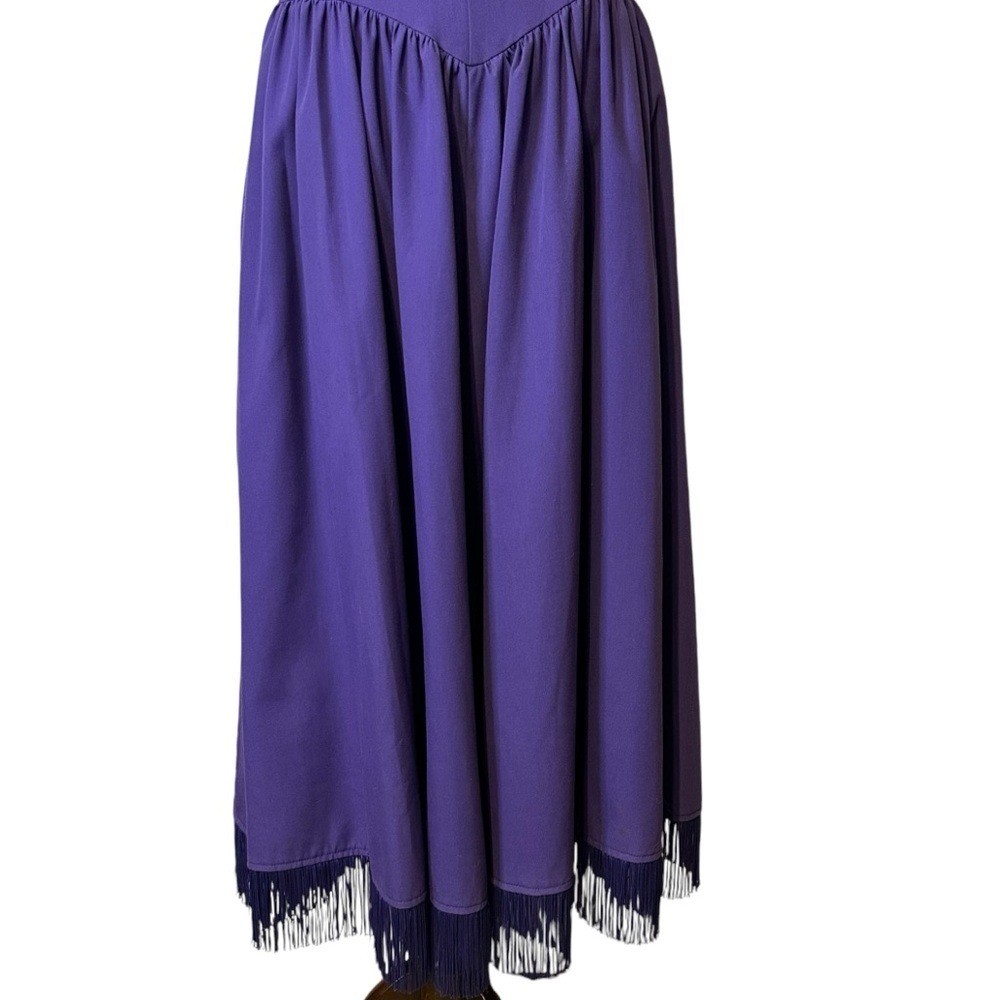 Western Collection USA Vintage Rodeo Cowgirl Musical Theatre Maxi Dress Fringe M