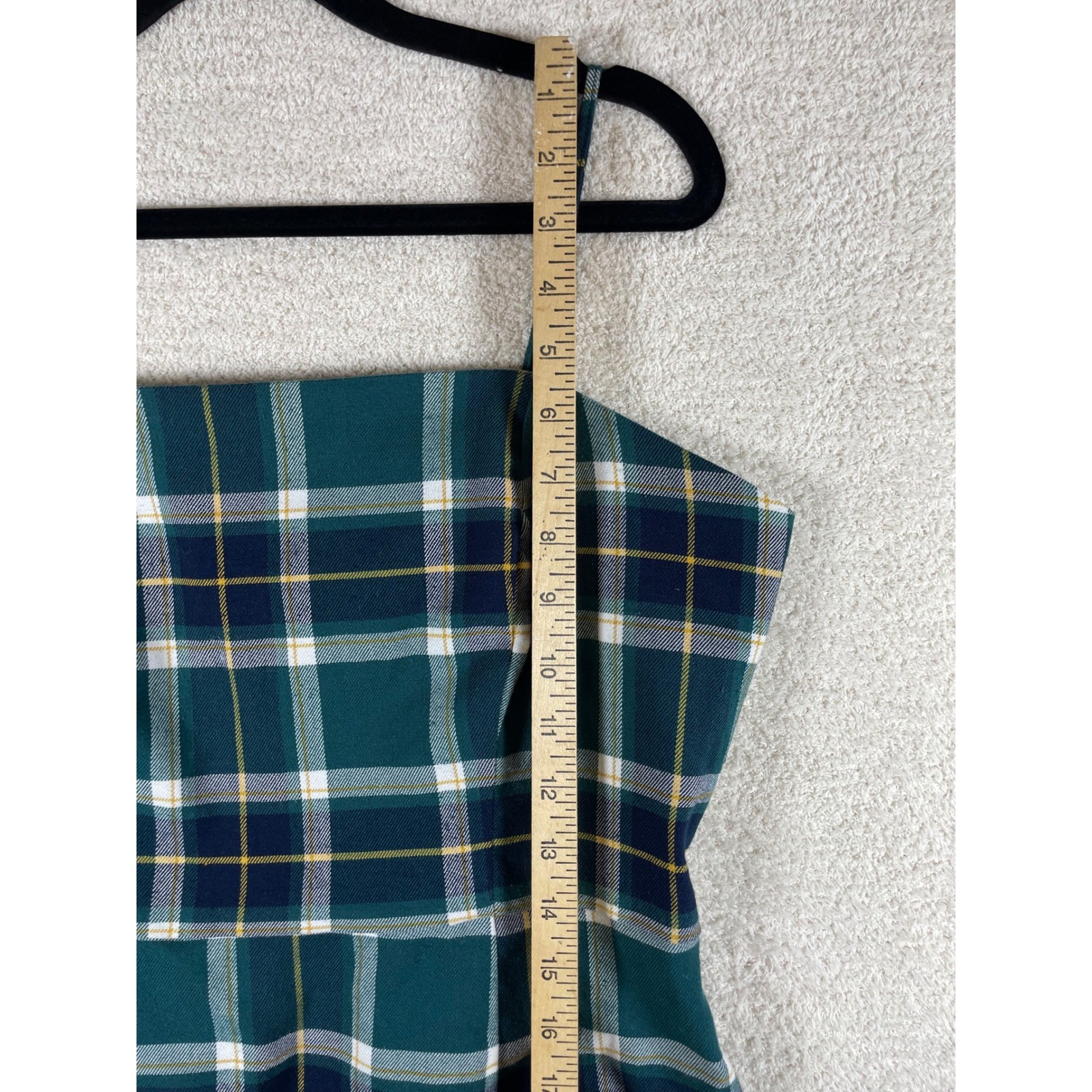 Y2K 90s clueless square neck tartan plaid mini dress L preppy millennial bratz
