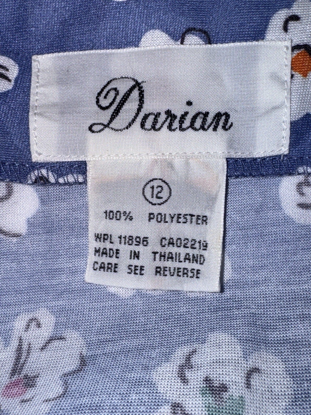 Vintage Dress Size 12 Darian Blue With Colorful Flowers Cinch Waist Floral 90’s