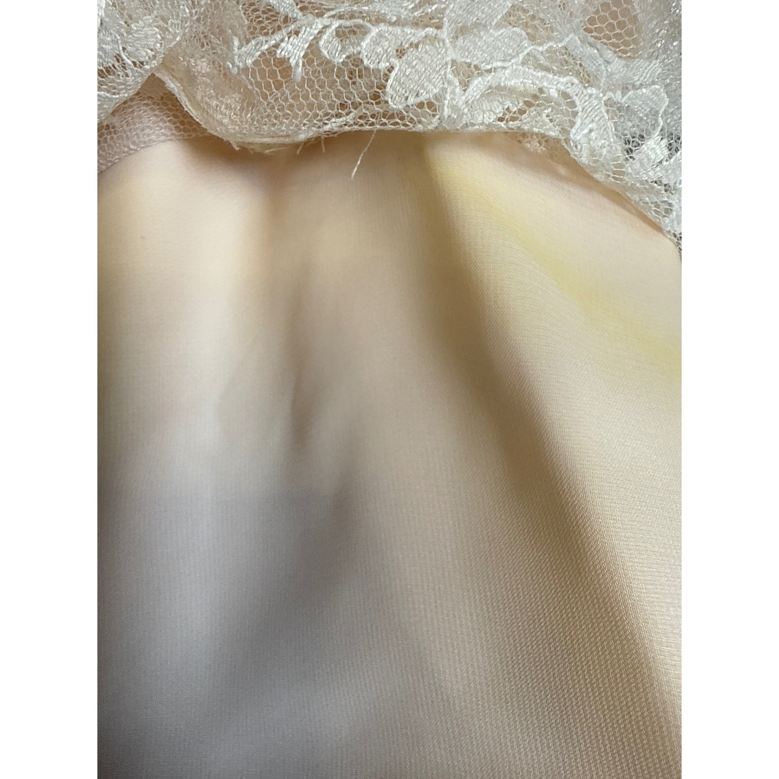 Michael Marcella Ltd Vintage Lace Wedding Dress Blush Ivory Long Sleeve Size 14