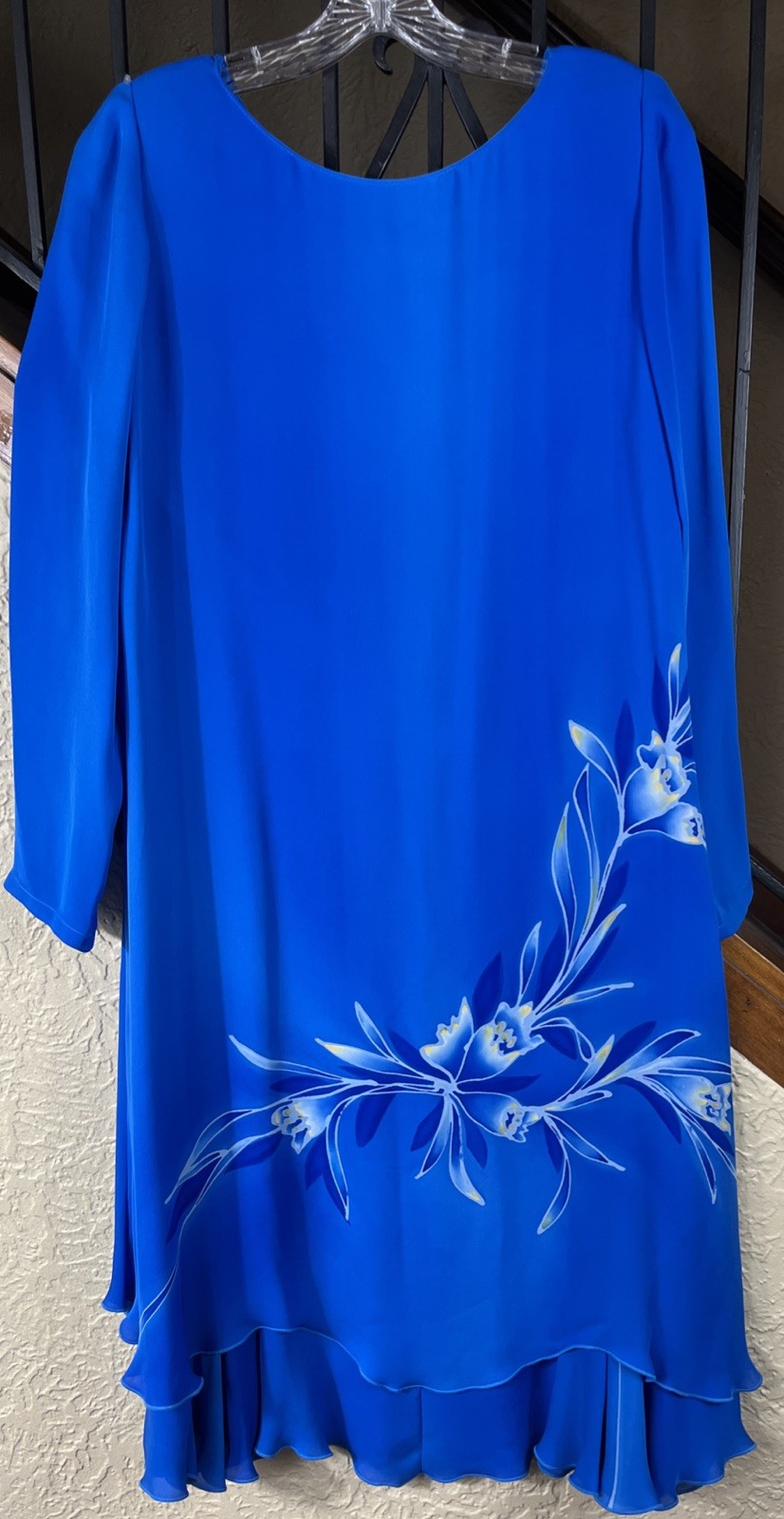 VTG Yolanda Lorente Dress One Of A Kind Hand Painted Silk Women’s M NWT