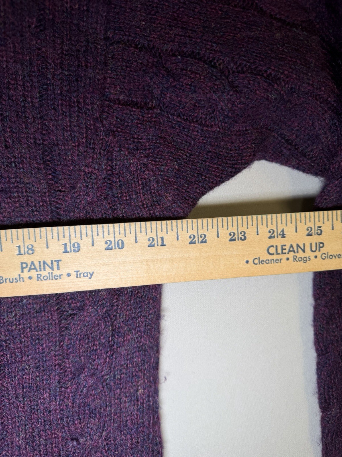 Vintage Eddie Bauer Since 1920 100% New Wool Shetland Med Plum Pullover Sweater