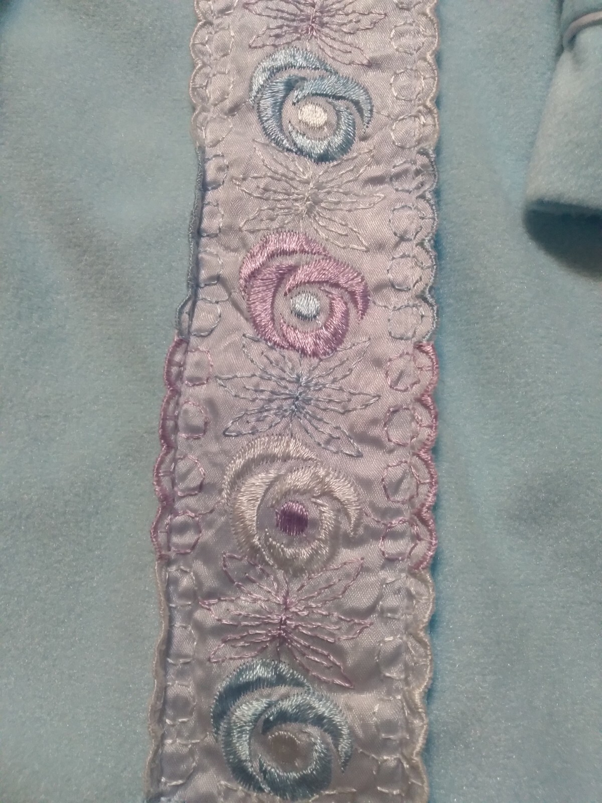 Vintage It’s A Charm Robe 42-44 2x Blue Floral Embroidery Sissy Plus Lingerie