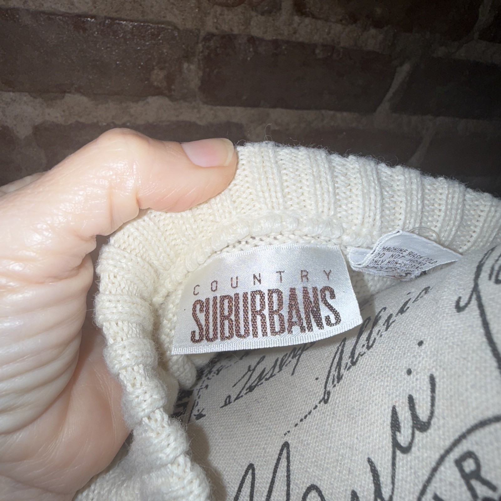 Vintage Country Suburban Womans Knit Sweater Grandma Sz L EUC Retro Old School