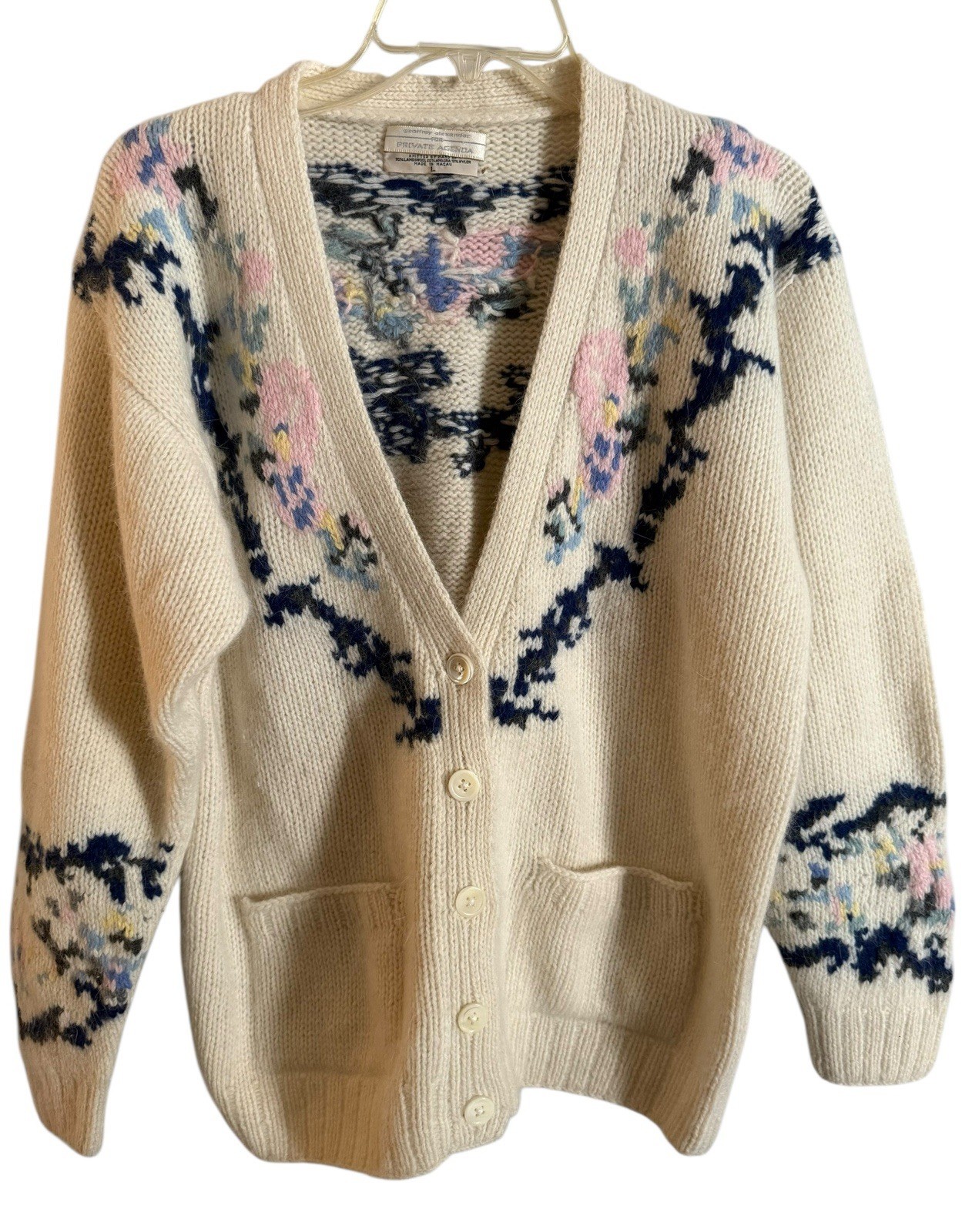 VTG Geoffrey Alexander Private Agenda Lambs Wool Angora Cottagecore Large EUC