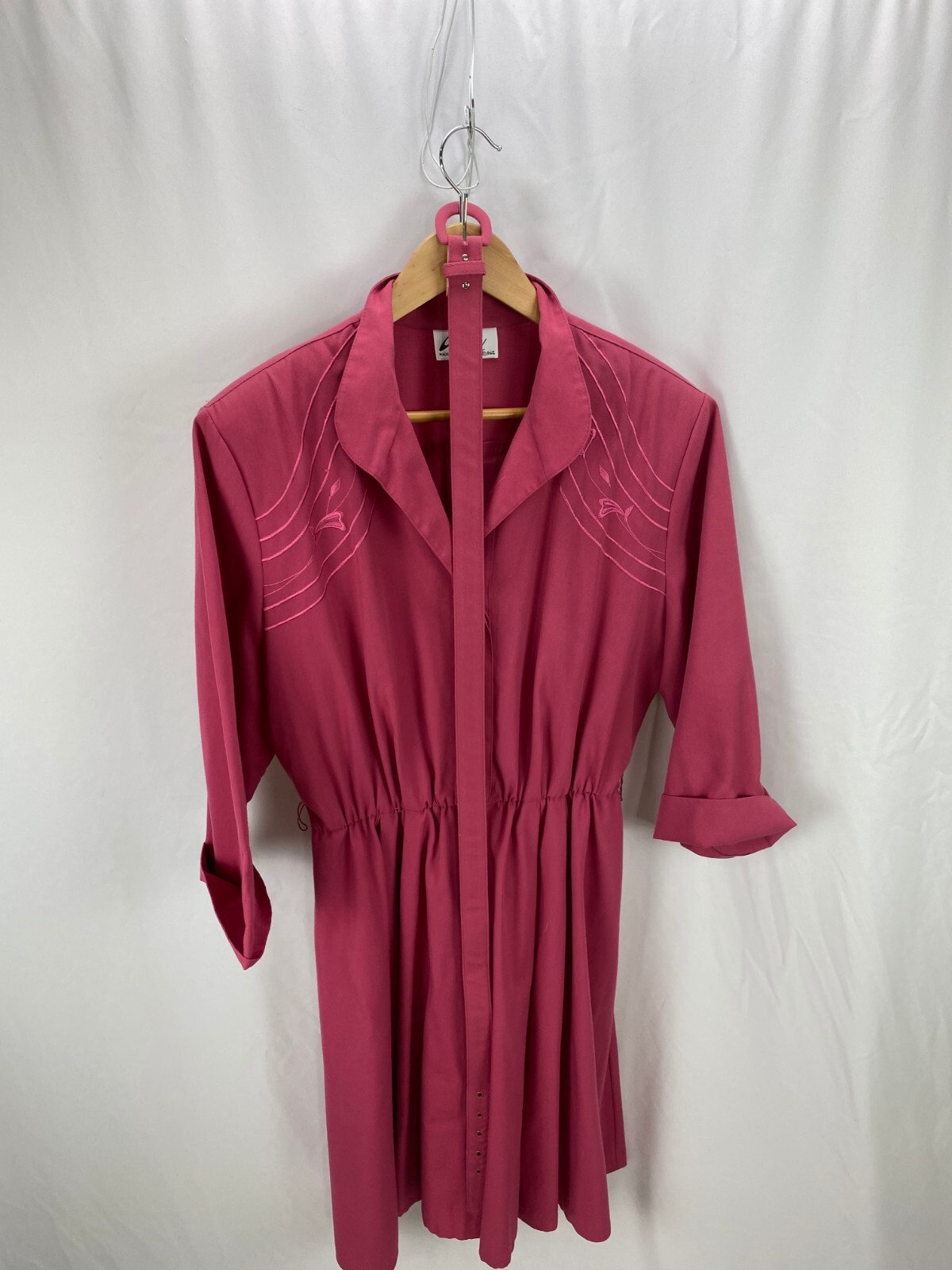 Willi of California Women’s Pink Vintage Dress With Belt 14