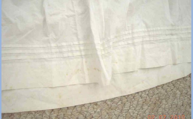 1800s antique VICTORIAN COLONIAL CHILD UNDERGARMENT dress #3 redwork monogram
