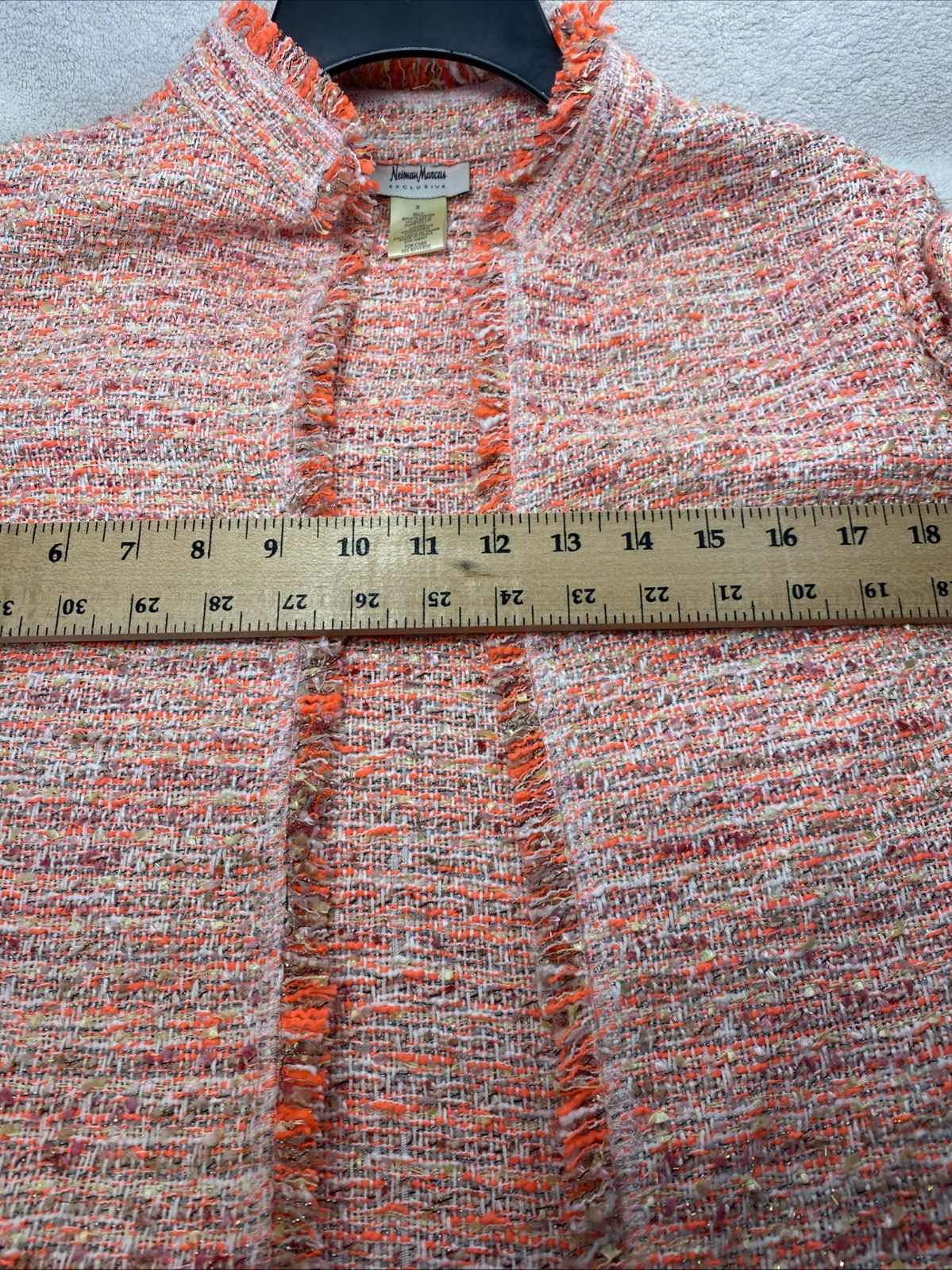 Vintage Neumann Marcus Exclusive Tweed Cardigan, Size Small Blazar Jacket Career