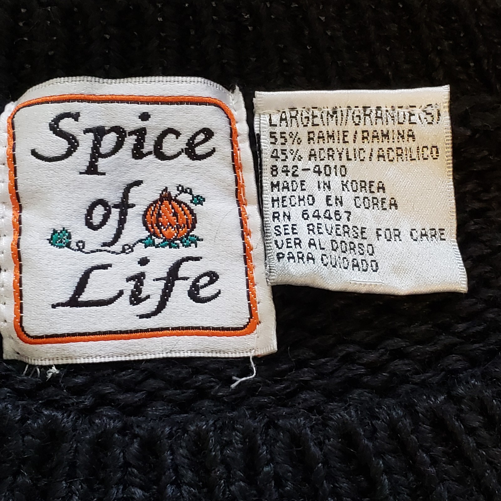 VTG 90s Spice Of Life Halloween Sweater Size XL Witch Pumpkin Knit Holiday Rare