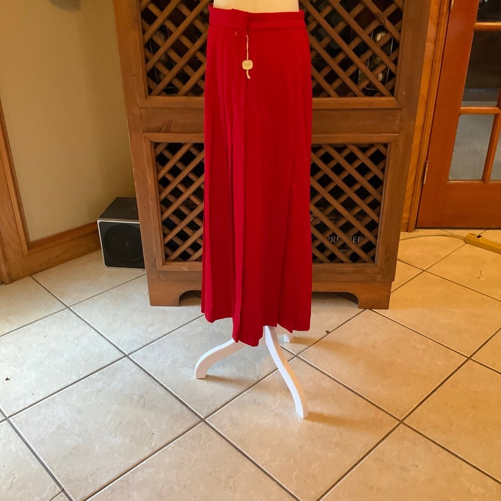 Vintage Hawksley & Wright Dead Stock Pleated Wool Skirt Made in USA medium