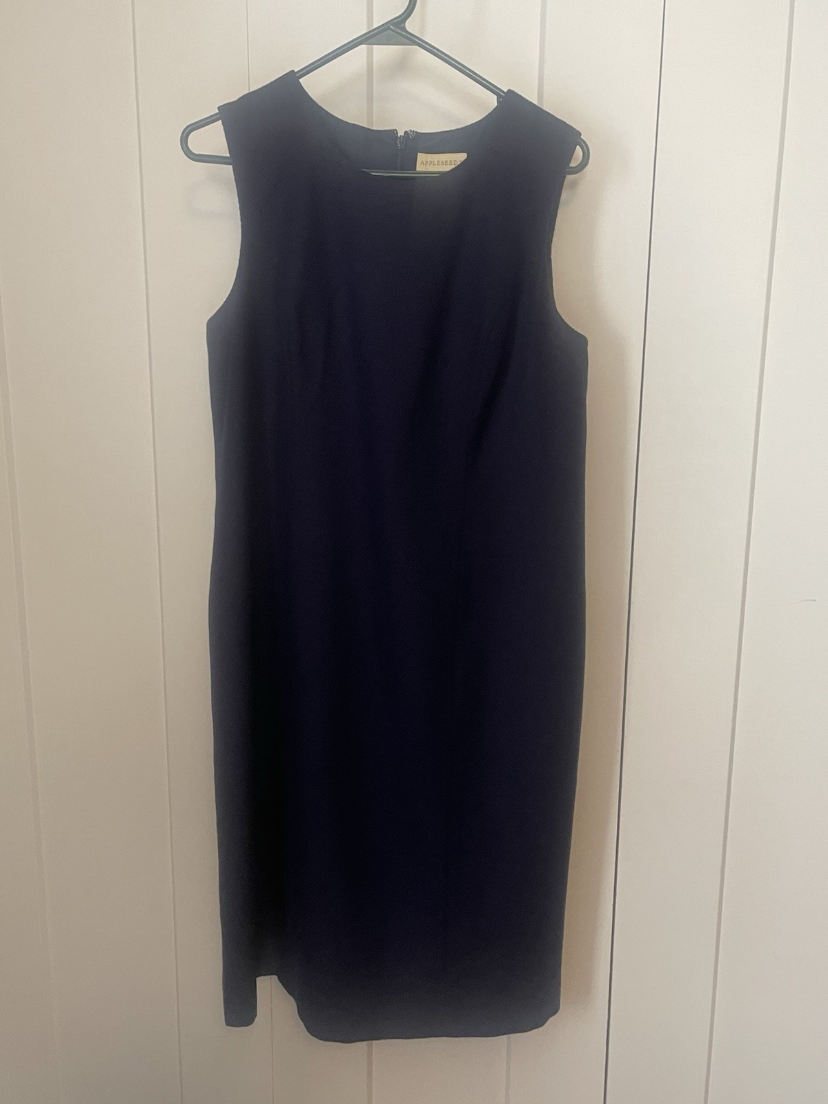VTG APPLESEED’S Sheath Suit Dress 2 Pieces Navy W/ White Sz 8Business Church