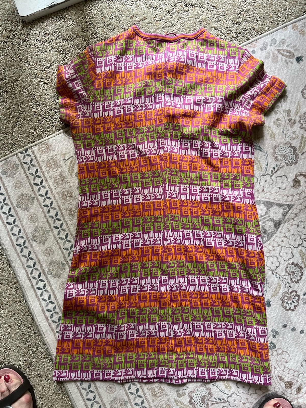 Vintage 1970s Adorable Knit Dress Size 11