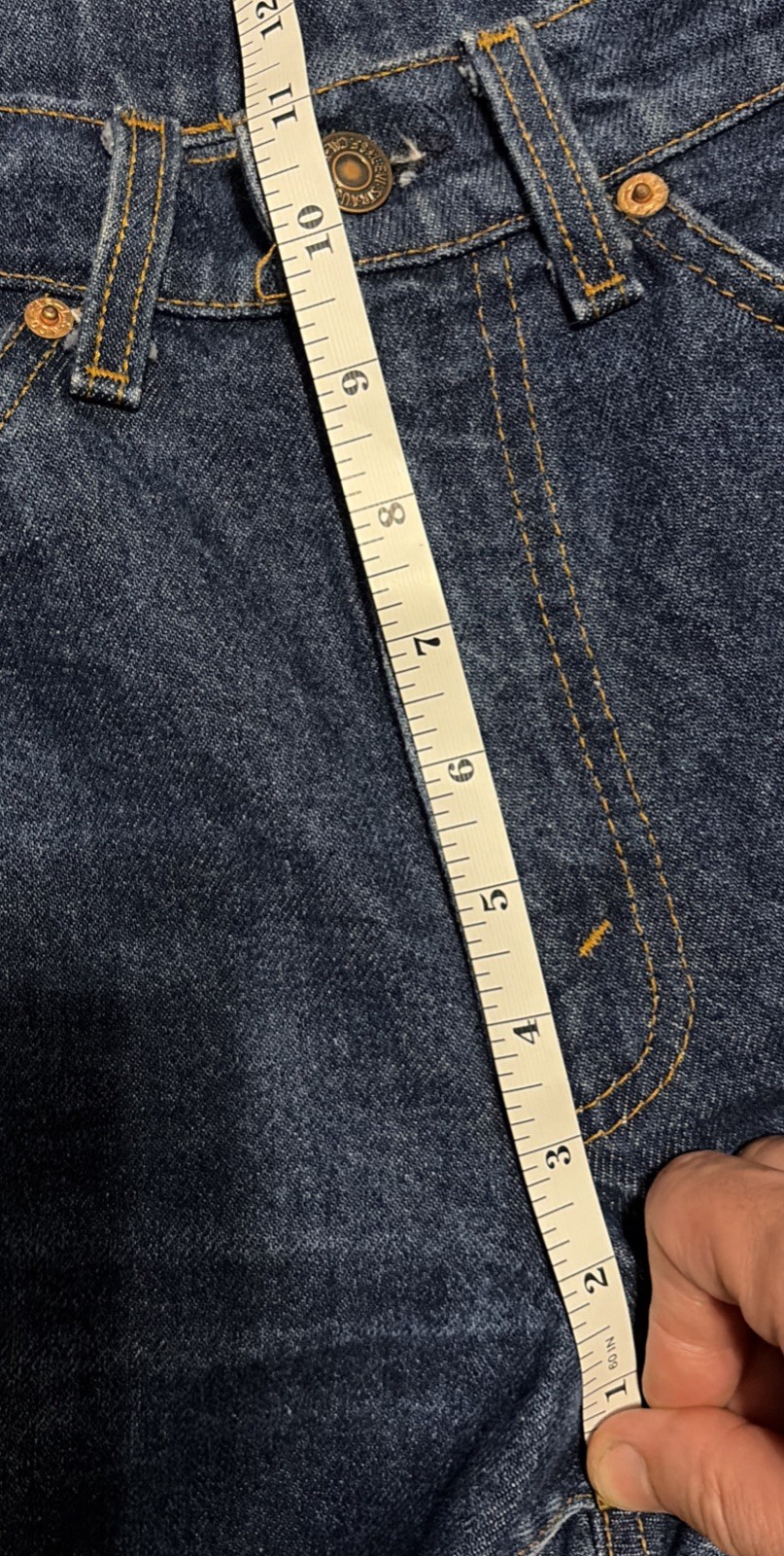Vintage Levis 517 0217 Orange Tab Jeans Dark Indigo Denim Bootcut 28×26 USA Made