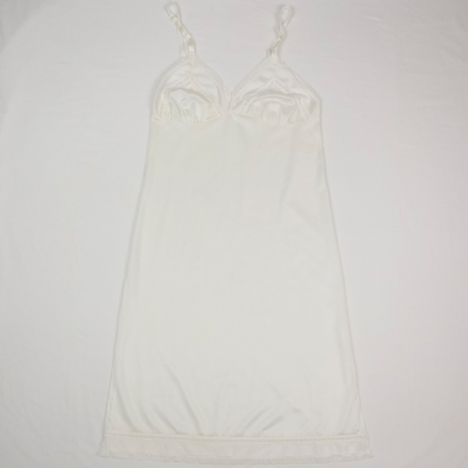 VTG Philmaid Ivory Full Slip Dress Chemise Size 34 Lace Bridal Cottagecore