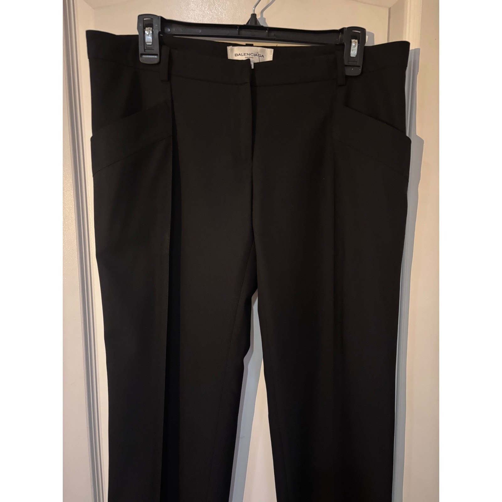 Balenciaga Paris Vintage Y2K Ghesquiere Era Black Low Rise Trouser Pants US 8