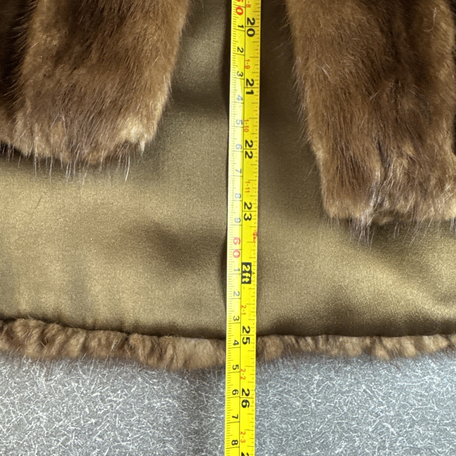 Vintage Wm H Block Brown Fur Cape Jacket Coat Fur Salon One Size