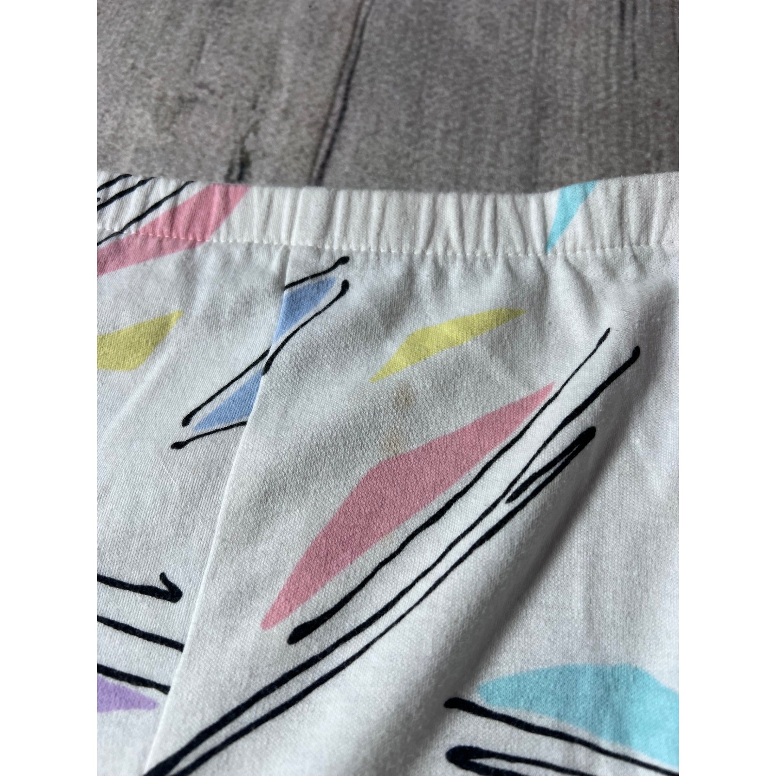 Donkenny Skirt Women Small White Geometric Abstract Print 80s Vintage
