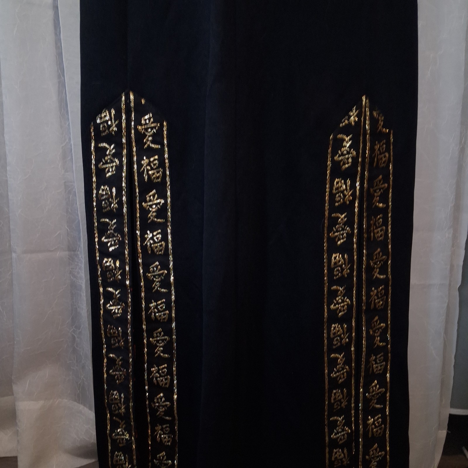 Cheongsam Maxi Gown Dress Mandarin Collar Hollywood Glam Union Label USA Sz 10