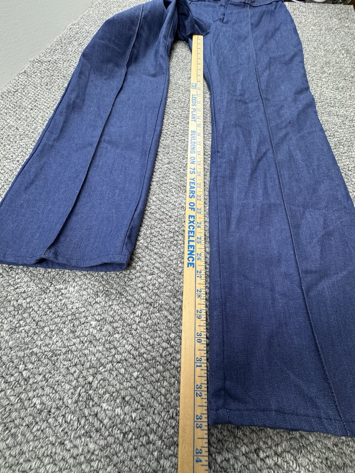 MINT VTG 70s Sears JTF High Rise Blue Denim Jeans Women’s 32×33 Flare Talon Zip