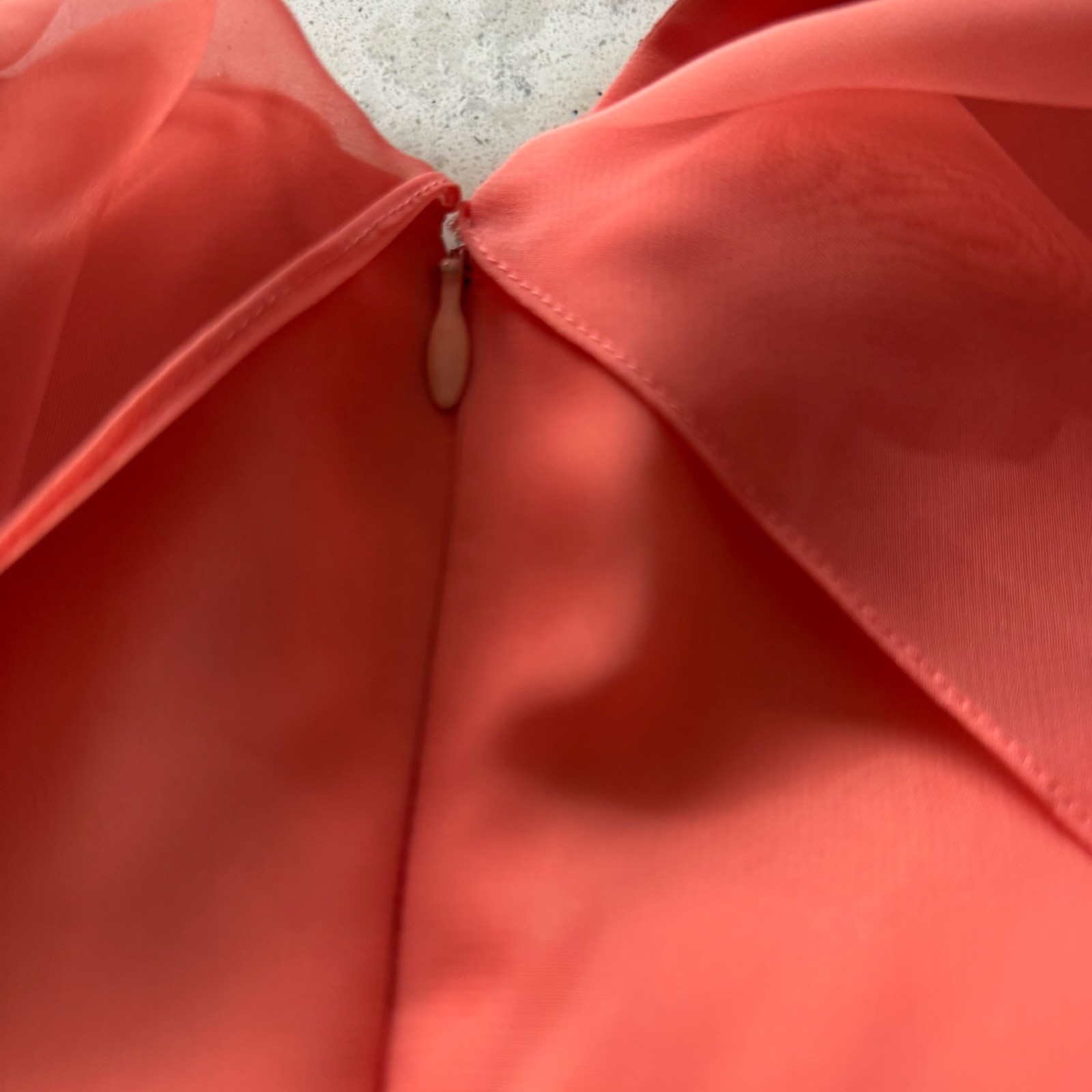 Vintage 1960s Designer Marita by Anthony Muto Evening Dress Orange Handmade Tier