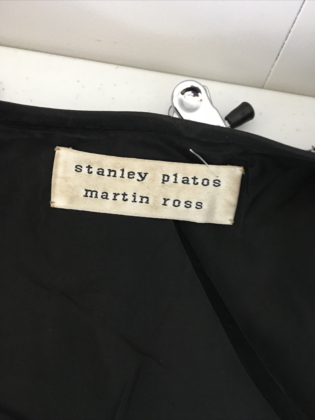 Vintage 80s Stanley Platos Martin Ross Sz 10 Plaid Black Skirt Suit MOD Retro