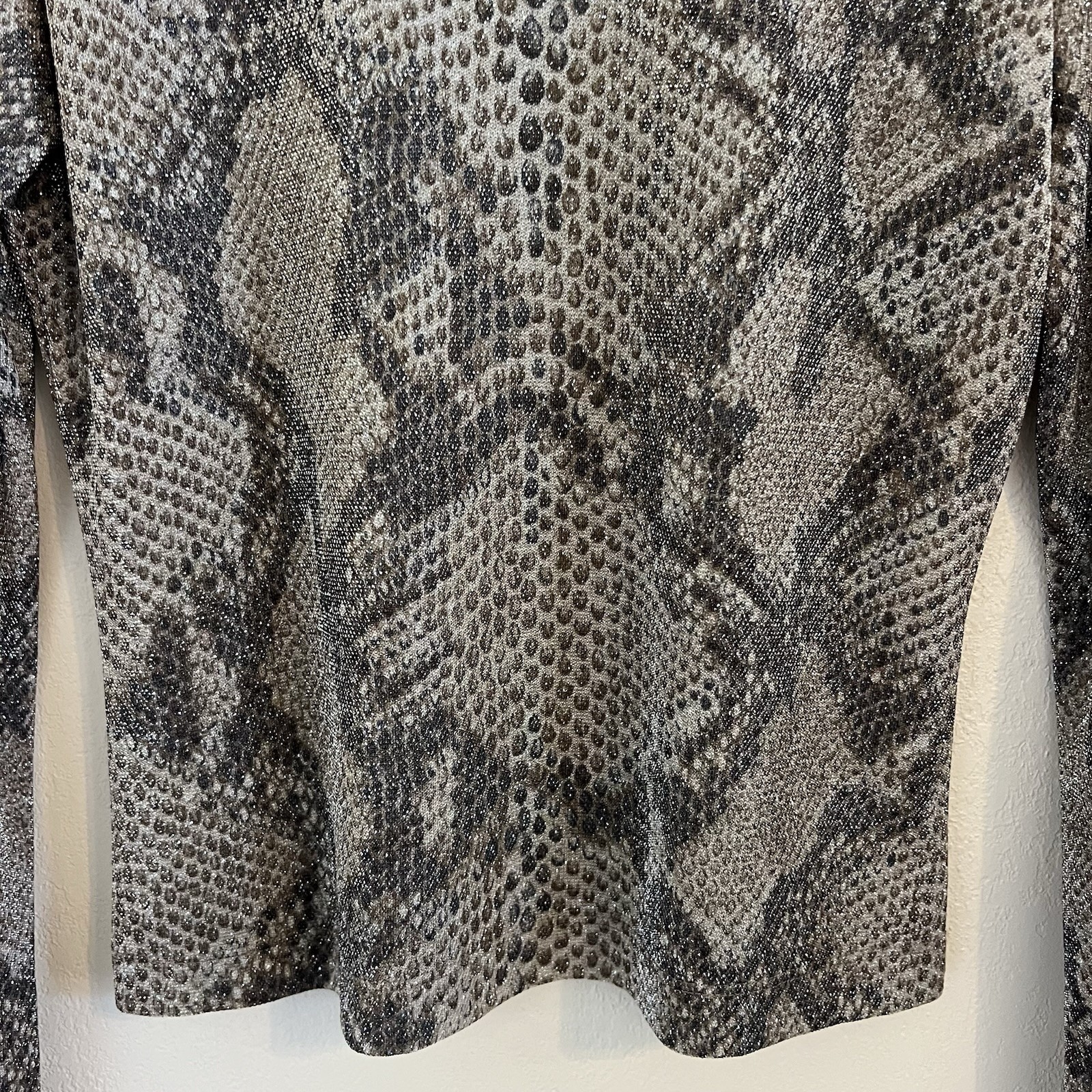 Vintage Semi Sheer Snakeskin Long Sleeve