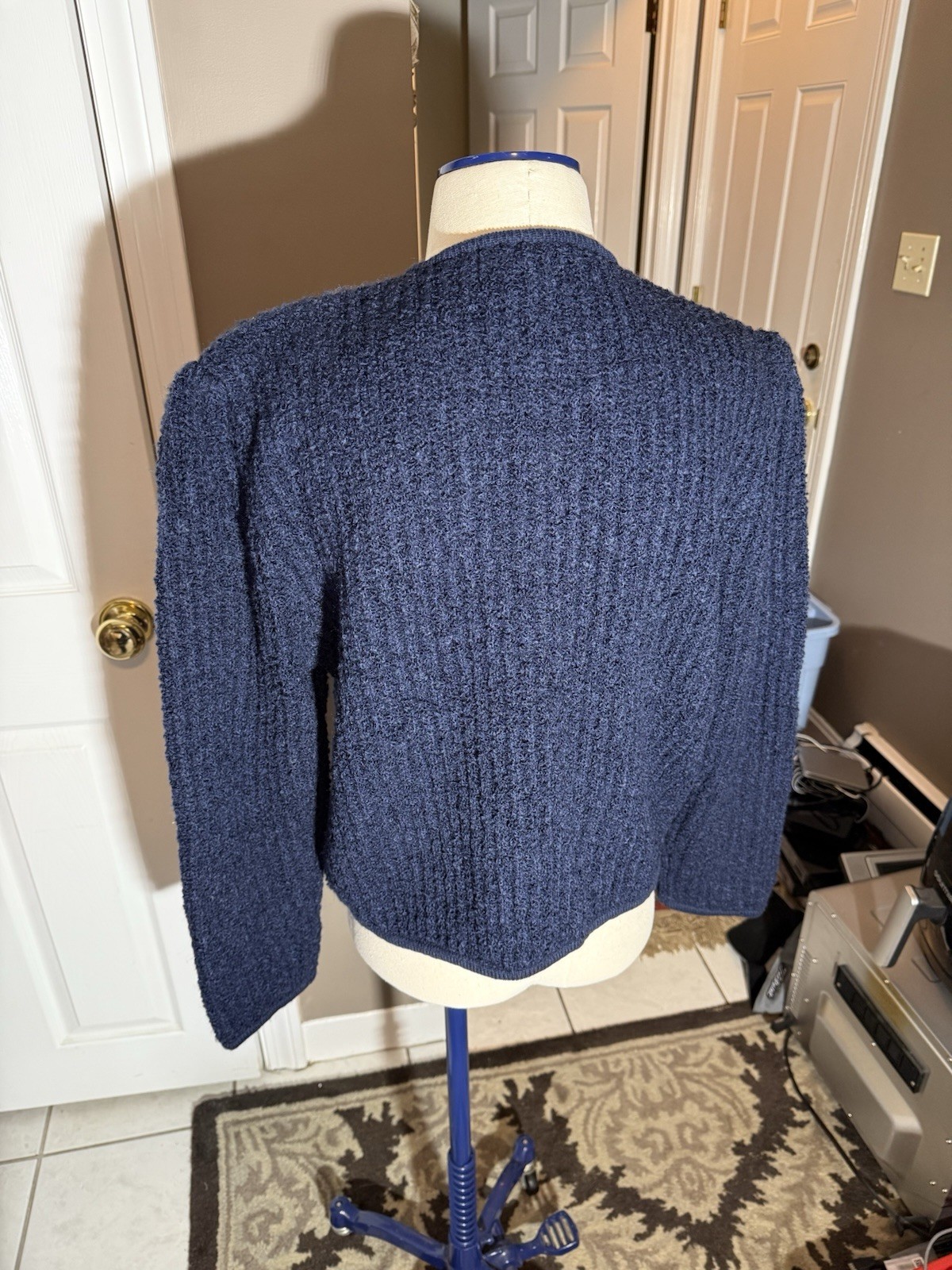 Tanner XL Acrylic Dark Blue Sweater (vintage New Old Stock)