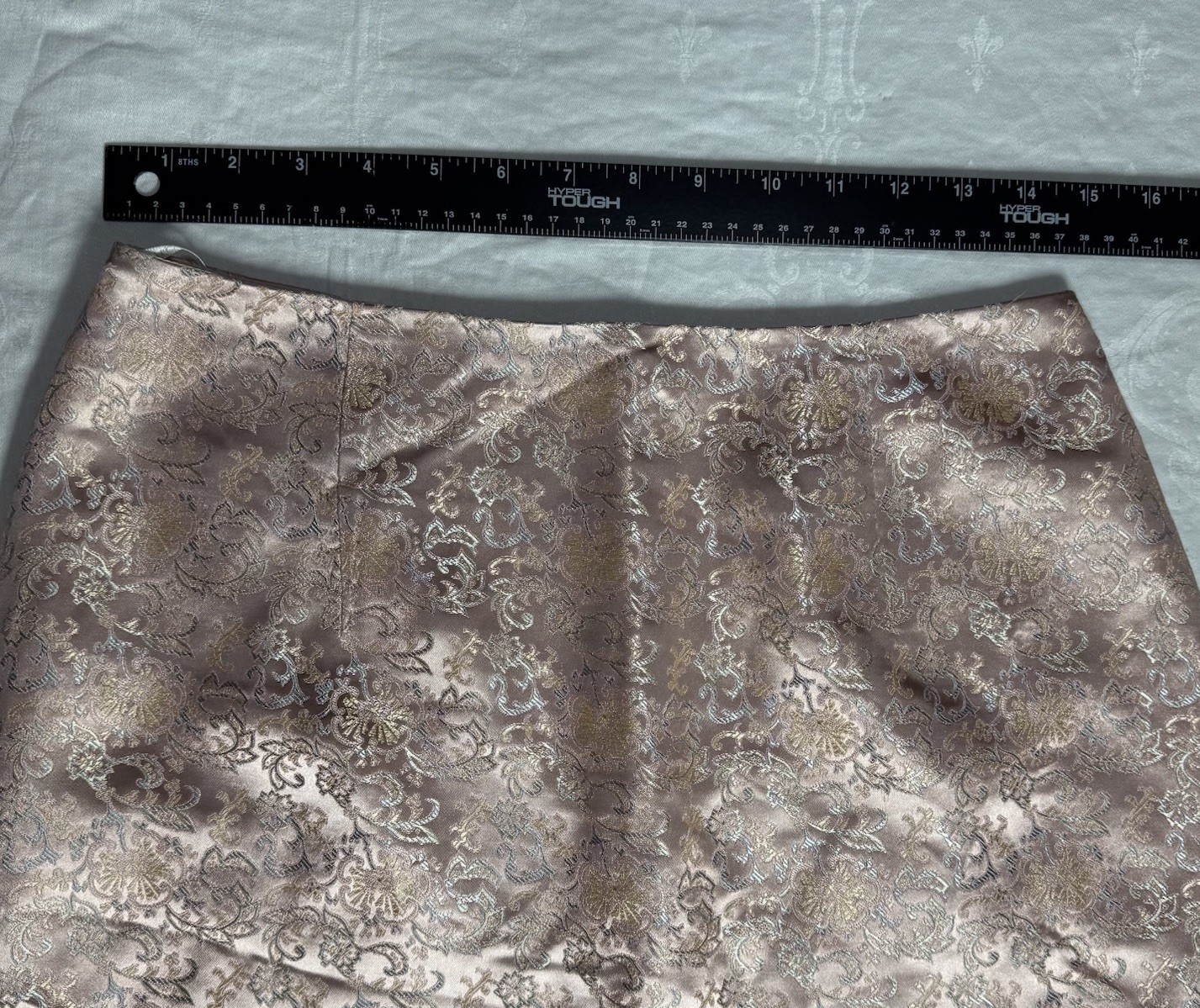Vintage Scott McClintock Pink Satin Floral Rayon Brocade Spring Skirt Size 10