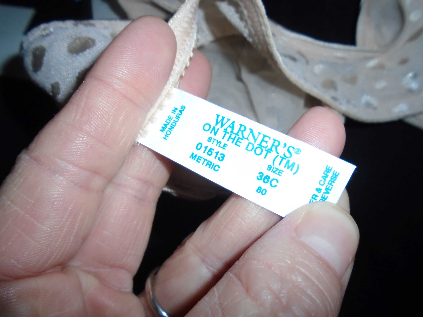 36C NWT Beige ON THE DOT Front Clasp Vtg WARNER’S Unlined U/W Bra #01513 36C