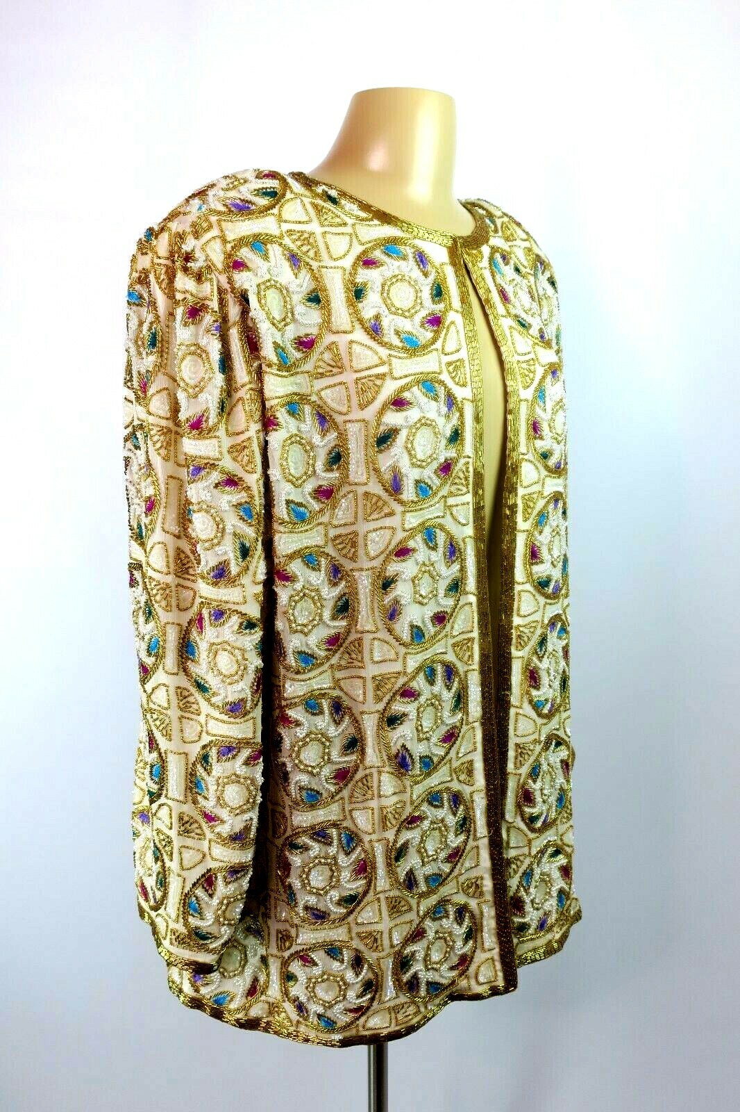 VTG 80s 90s Judith Ann Plus Creations Beaded Embellished Sequin Jacket PLUS 2X